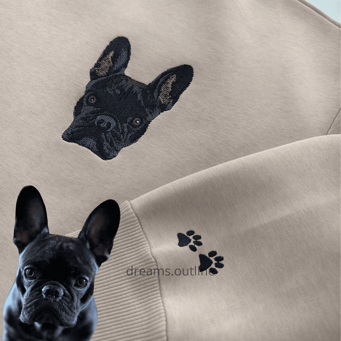 подарок - свитшот с вышивкой по фото