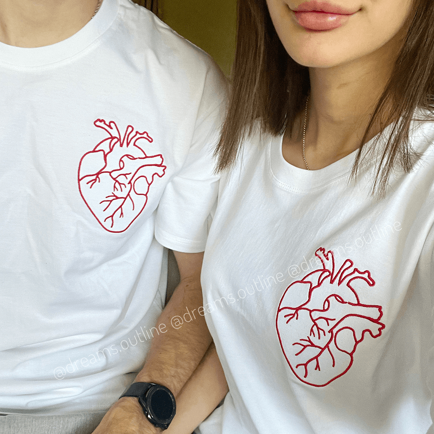 парные футболки с индивидуальным дизайном