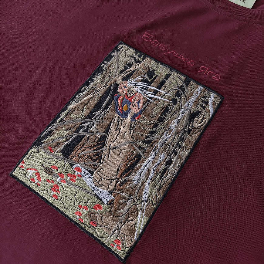 футболка с детализированной вышивкой